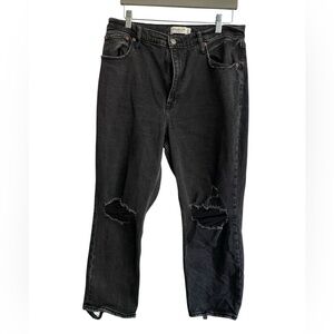 Abercrombie & Fitch Black Cropped Jeans